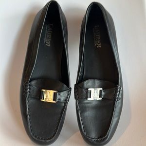 Ralph Lauren Women's Black Leather Loafers - Size 9